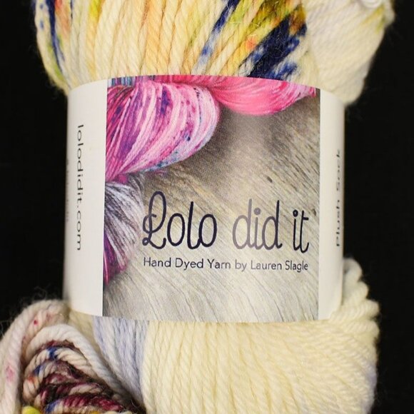 Lolo Did It Plush Sock Yarn Hand Dyed 4-Ply SW Merino Blend 430yds OOAK Elegance - Picture 3 of 4